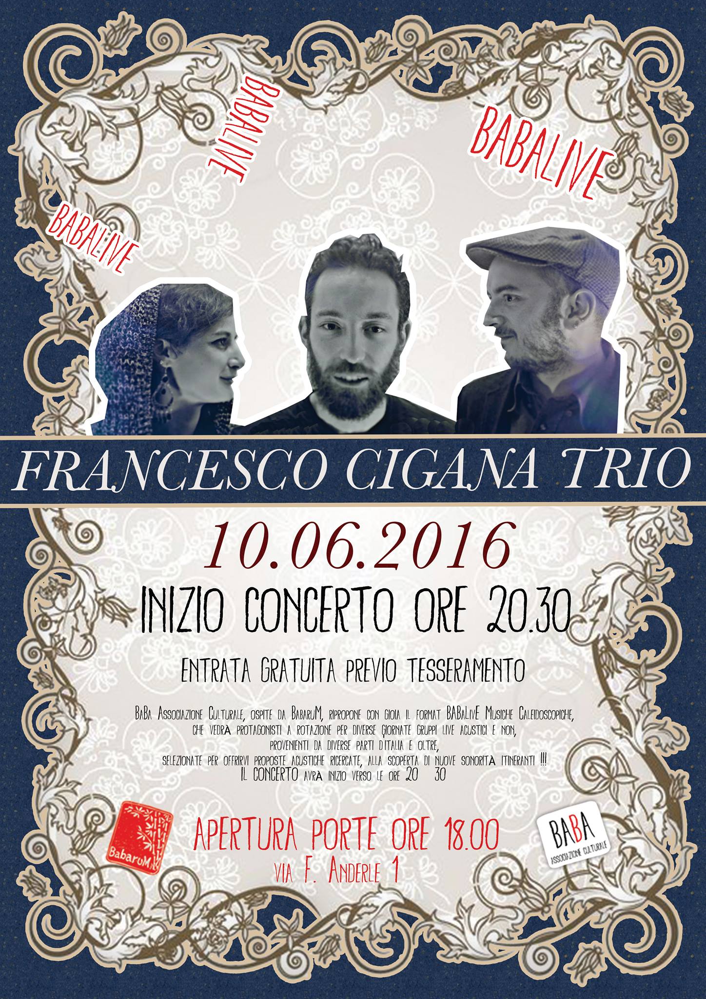 BABaLivE ( Francesco Cigana Trio ) – Arti Caleidoscopiche